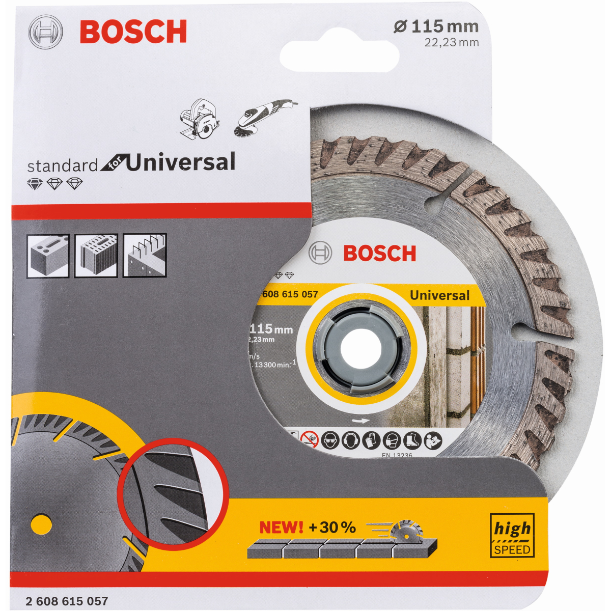 Bosch PRO 2608615057 Diamond Cutting Disc Universal 115x22.23x10mm