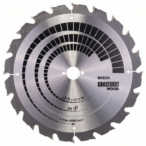 Bosch PRO 2608640691 Construct wood for bench circular saws (nail-proof). 315 x 3.2 x 30mm 20T