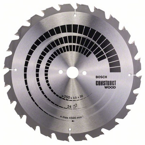 Bosch PRO 2608640692 Construct wood for bench circular saws (nail-proof). 350 x 3.5 x 30mm 24T