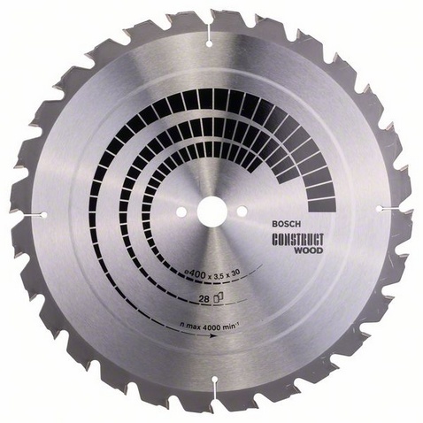 Bosch PRO 2608640693 Construct wood for bench circular saws (nail-proof). 400 x 3.5 x 30mm 28T