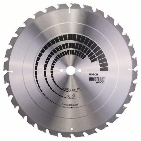 Bosch PRO 2608640694 Construct wood for bench circular saws (nail-proof). 450 x 3.8 x 30mm 32T