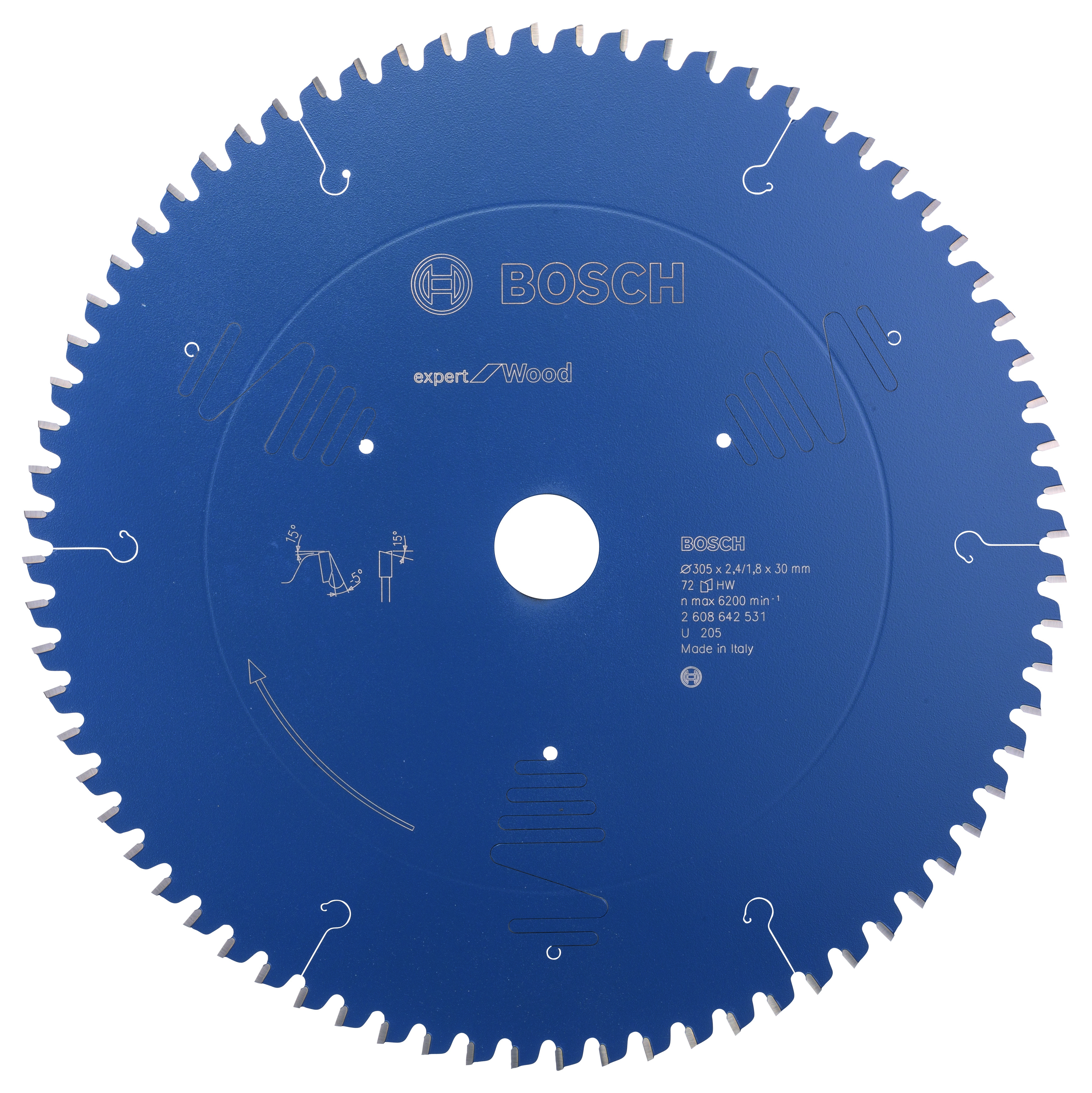 Bosch 2608642531 Expert For Wood Circular Saw Blade 305 X 30 X 2,4mm, 72 (1 Pack Of 1)