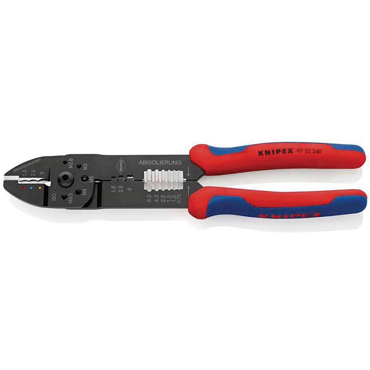 Knipex 97 22 240 SB Crimping Pliers with Multi-Component Grips, 240mm 26136