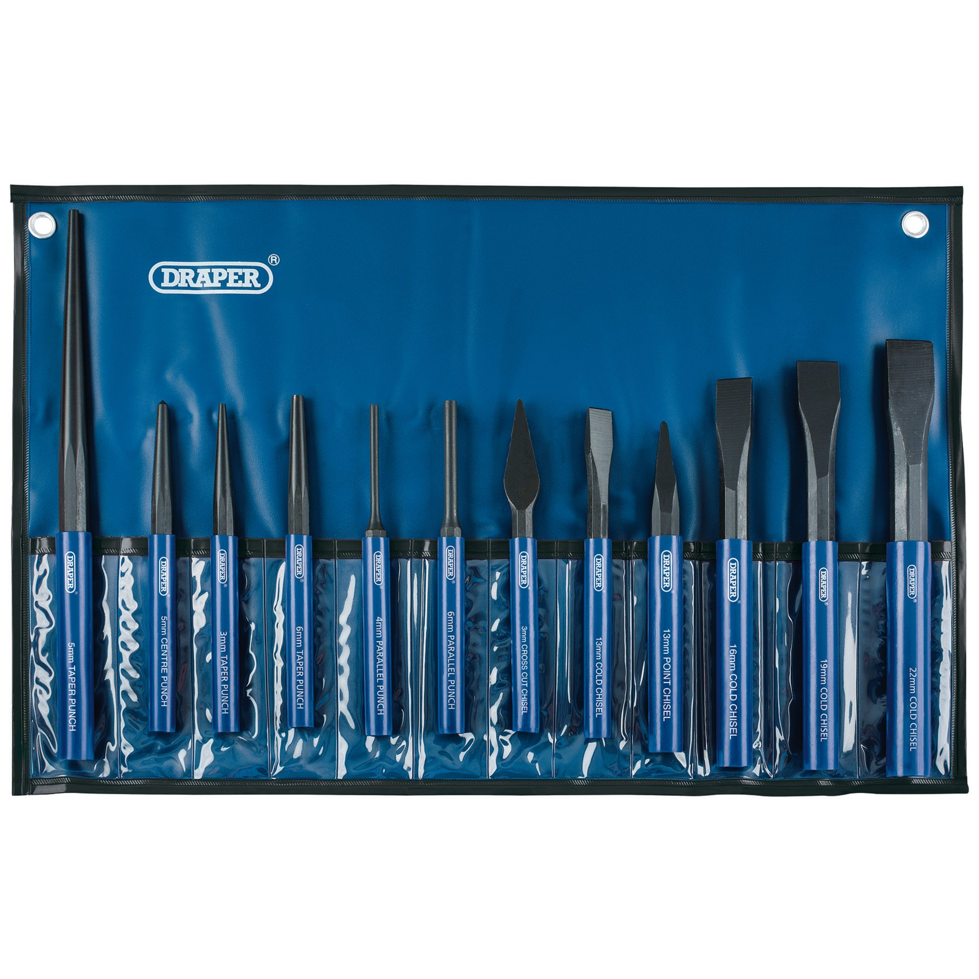 Draper 26557 CP12NP 12 Piece Cold Chisel and Punch Set