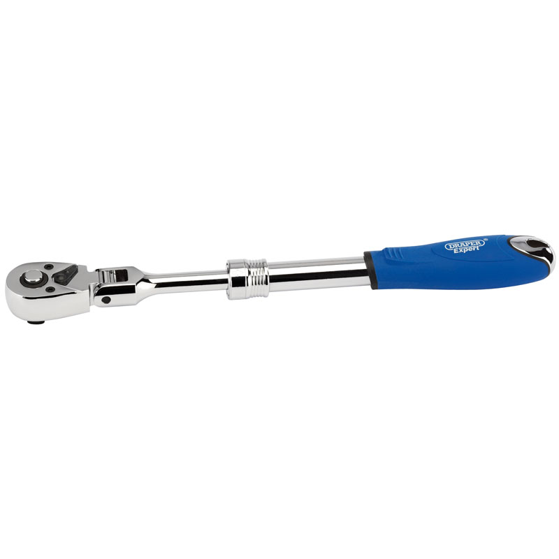 Draper 26810 DER72/FH 3/8" Sq. Dr. 72 Tooth Flexible Head Extending Reversible Ratchet