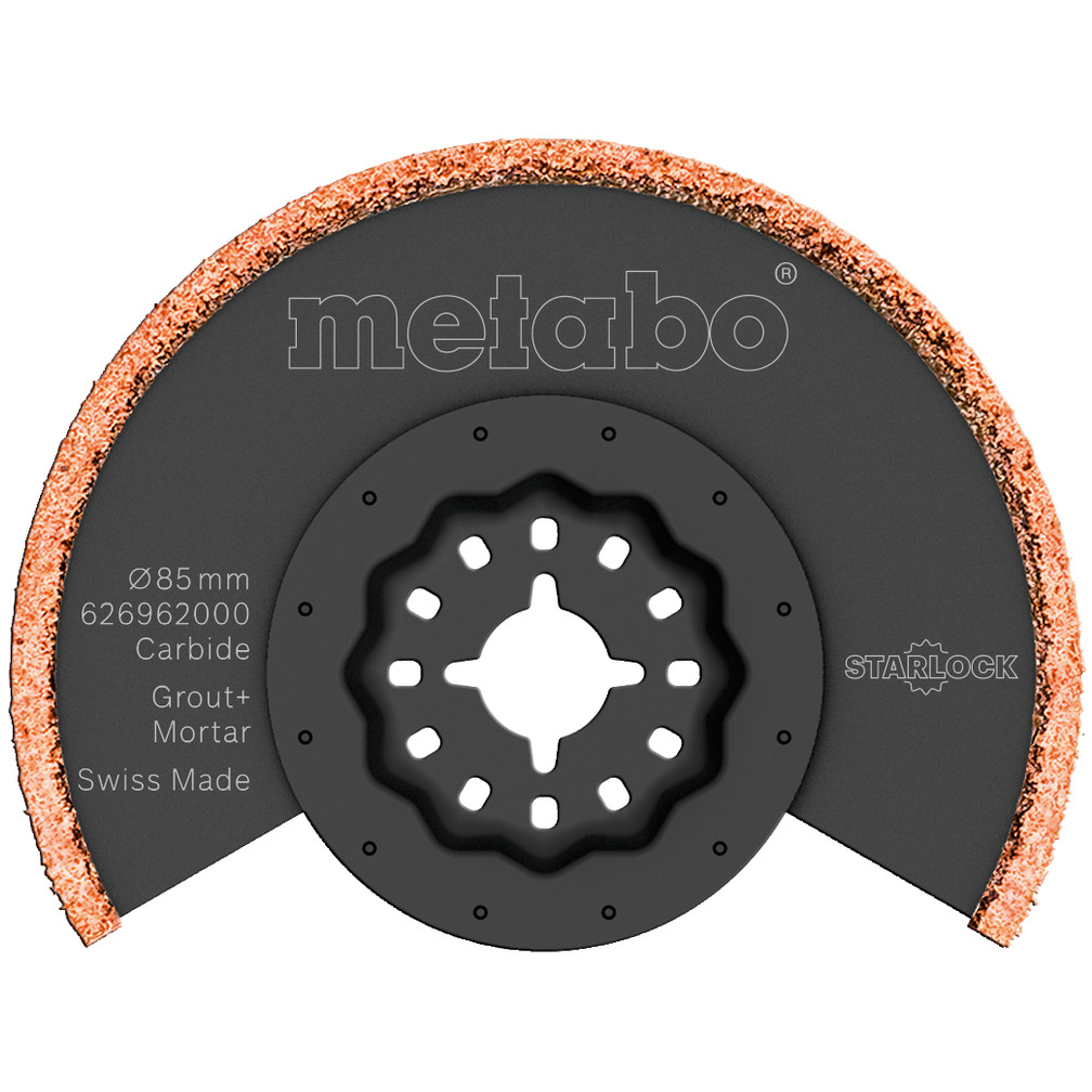 Metabo 626962000 Multi-tool Segment Saw Blade Grout & Mortar HM 85mm