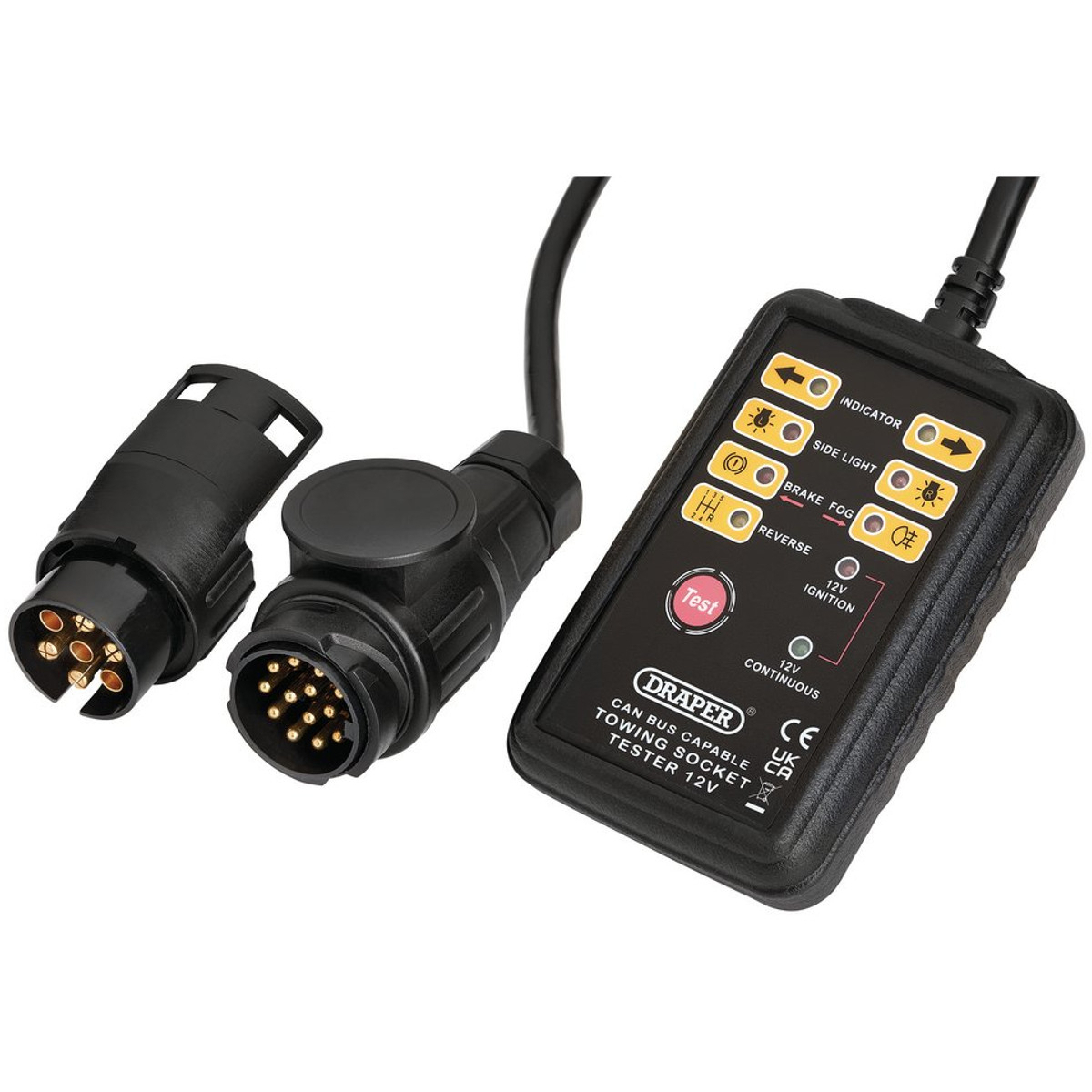 Draper 27198 CAN Bus 13 and 7-Pin Towbar Socket Tester