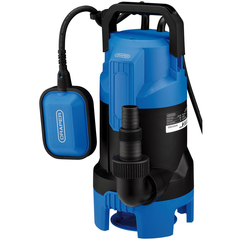 Draper 27477 230V Submersible Dirty Water Pump with Float Switch, 260L/min, 550W