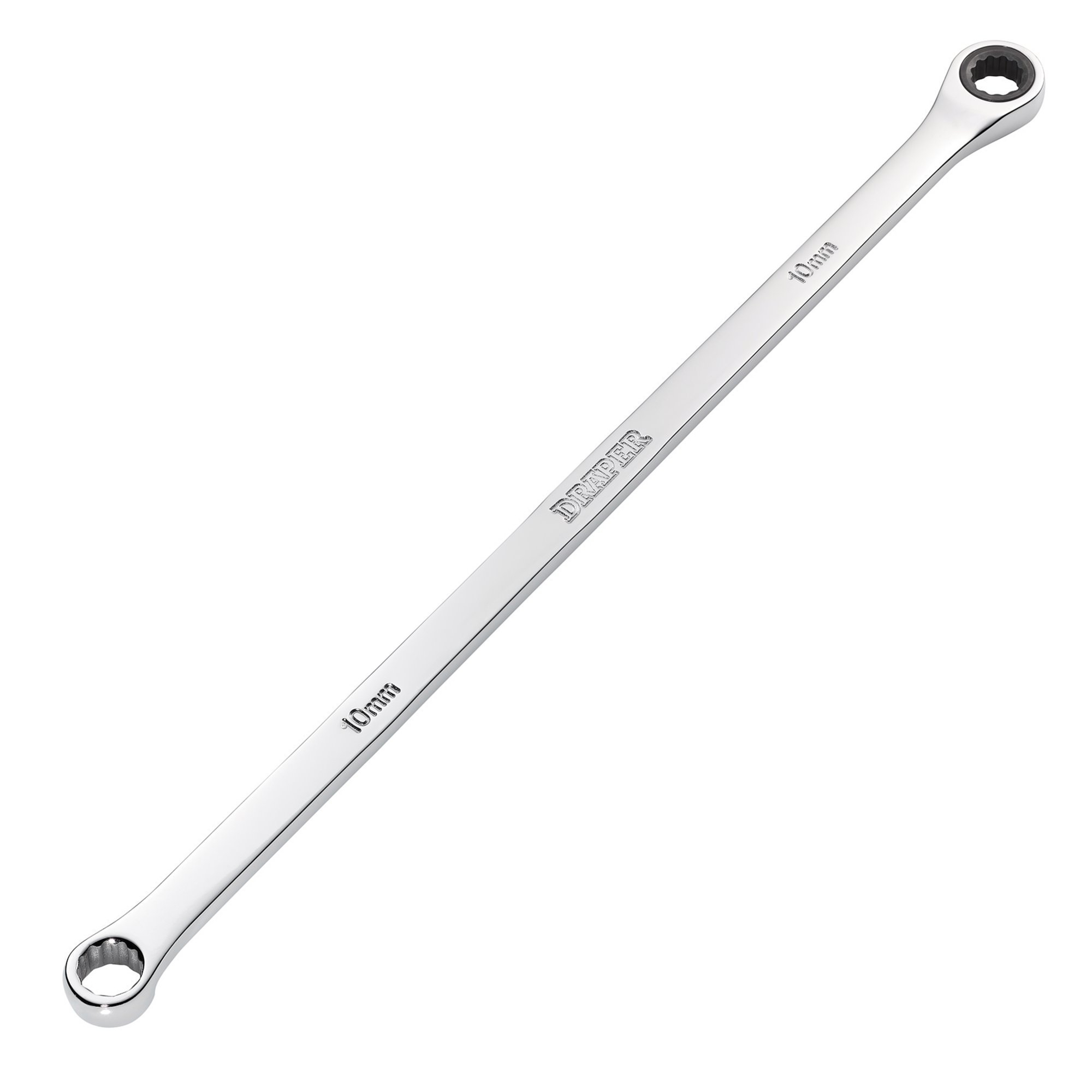 Draper 27766 HI-TORQ® Metric Extra-Long Double Ring Ratchet Spanner, 10mm