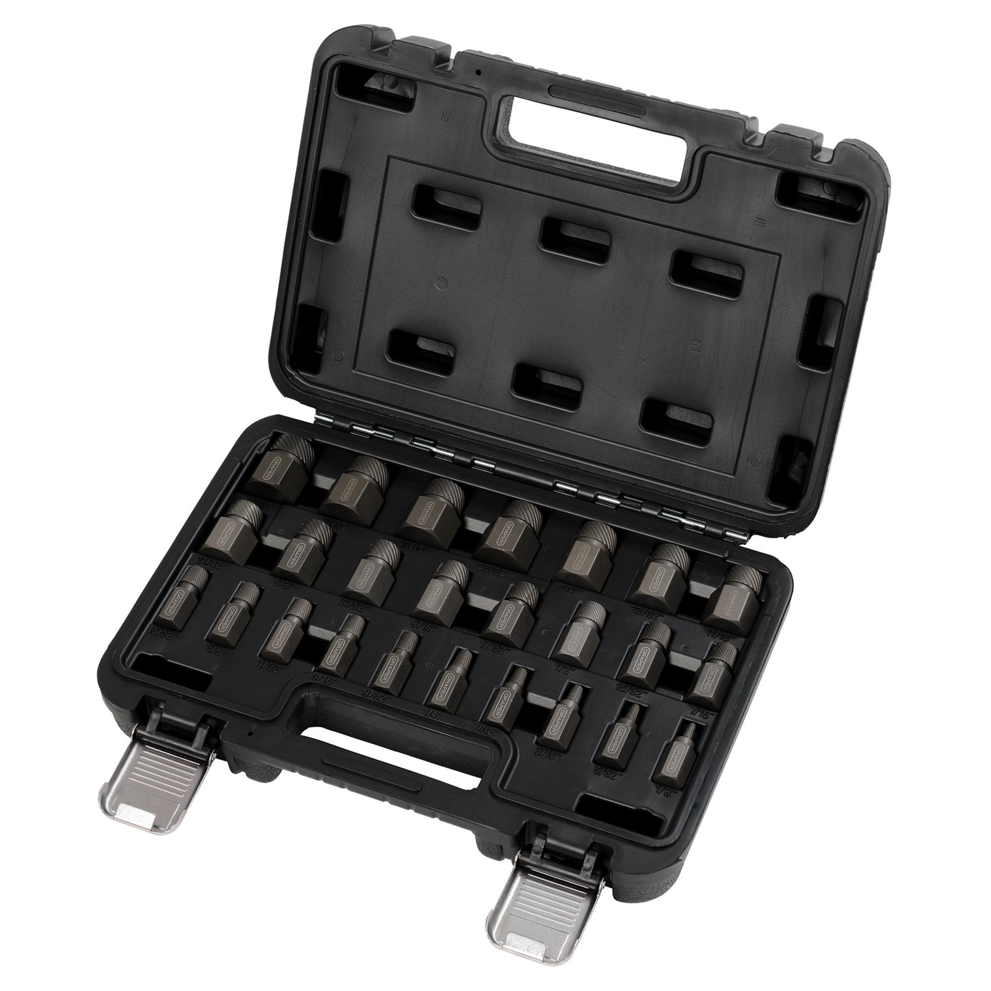 Draper 28196 SNRS25 Imperial Bolt Extractor Set, 3/8" Sq. Dr. (25 Piece)