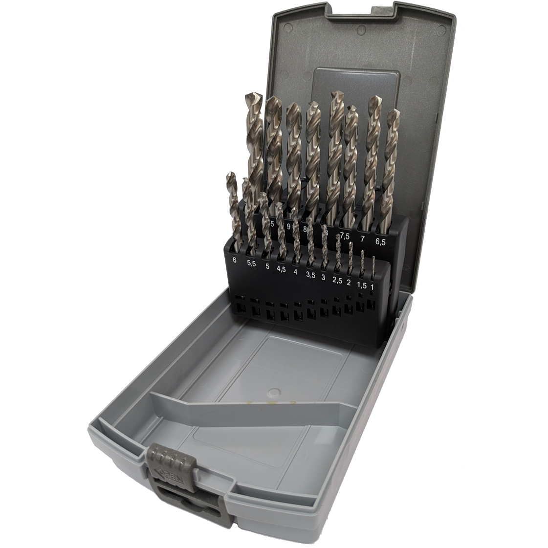 Heller 29380-8 19 Piece 1-10mm HSS-G Metal Drill Bit Set in Plastic Cassette