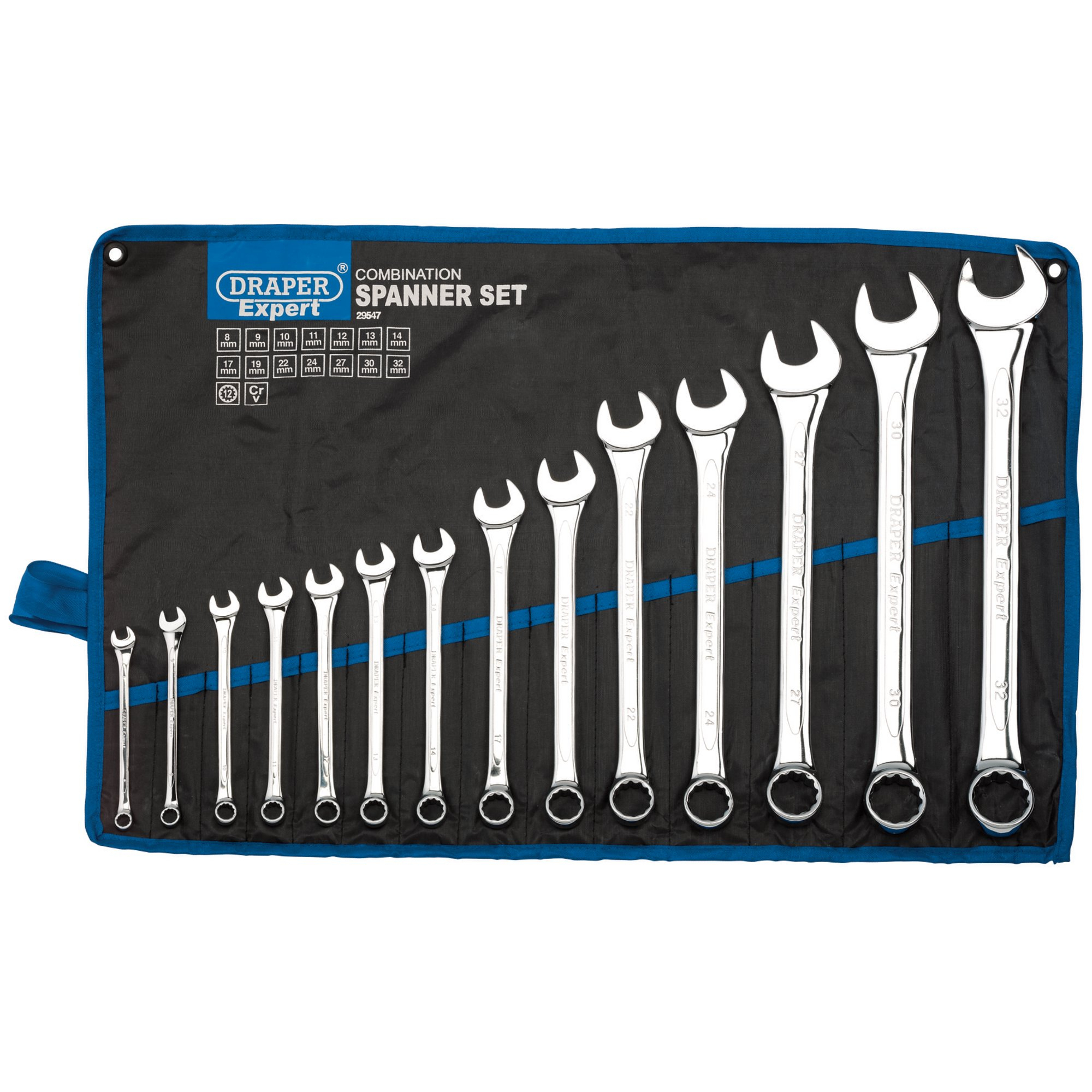 Draper 29547 8220/14/MM 14 Piece Metric Combination Spanner Set