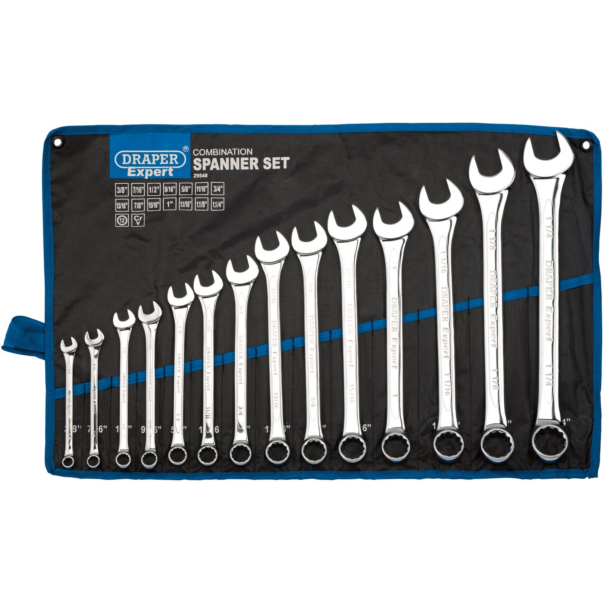 Draper 29548 8220/14/AF 14 Piece Imperial Combination Spanner Set