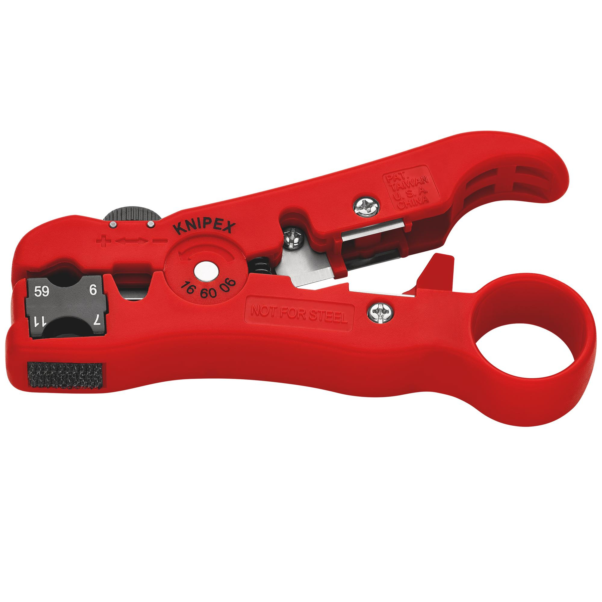 Knipex 16 60 06 SB 16 60 06 Sb Wire Stripping Tool For Co Axial And Data Cable, 125mm 29777