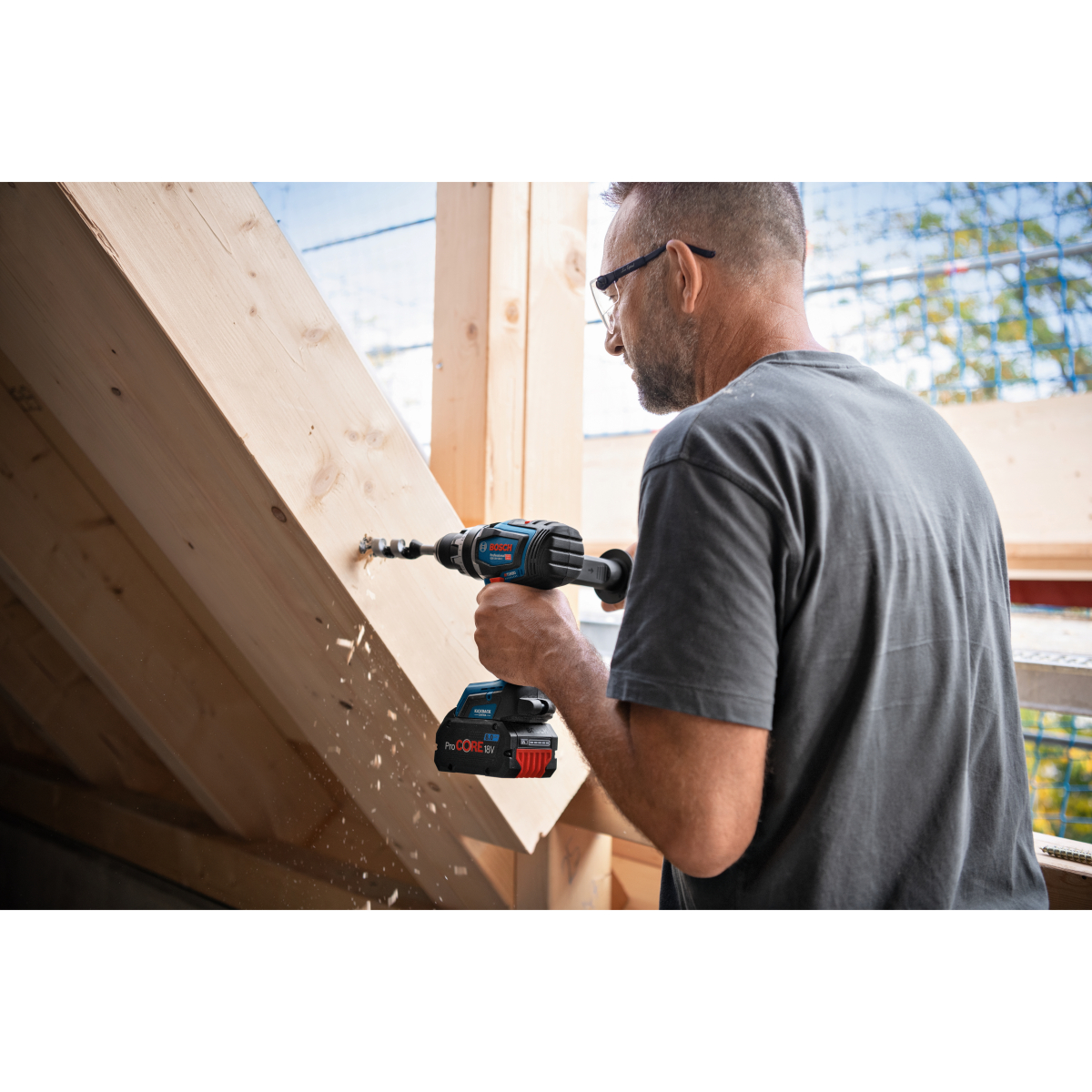 Bosch GSB18V150CNCG Body Only 18V Connection Ready Brushless Combi Drill in L-BOXX