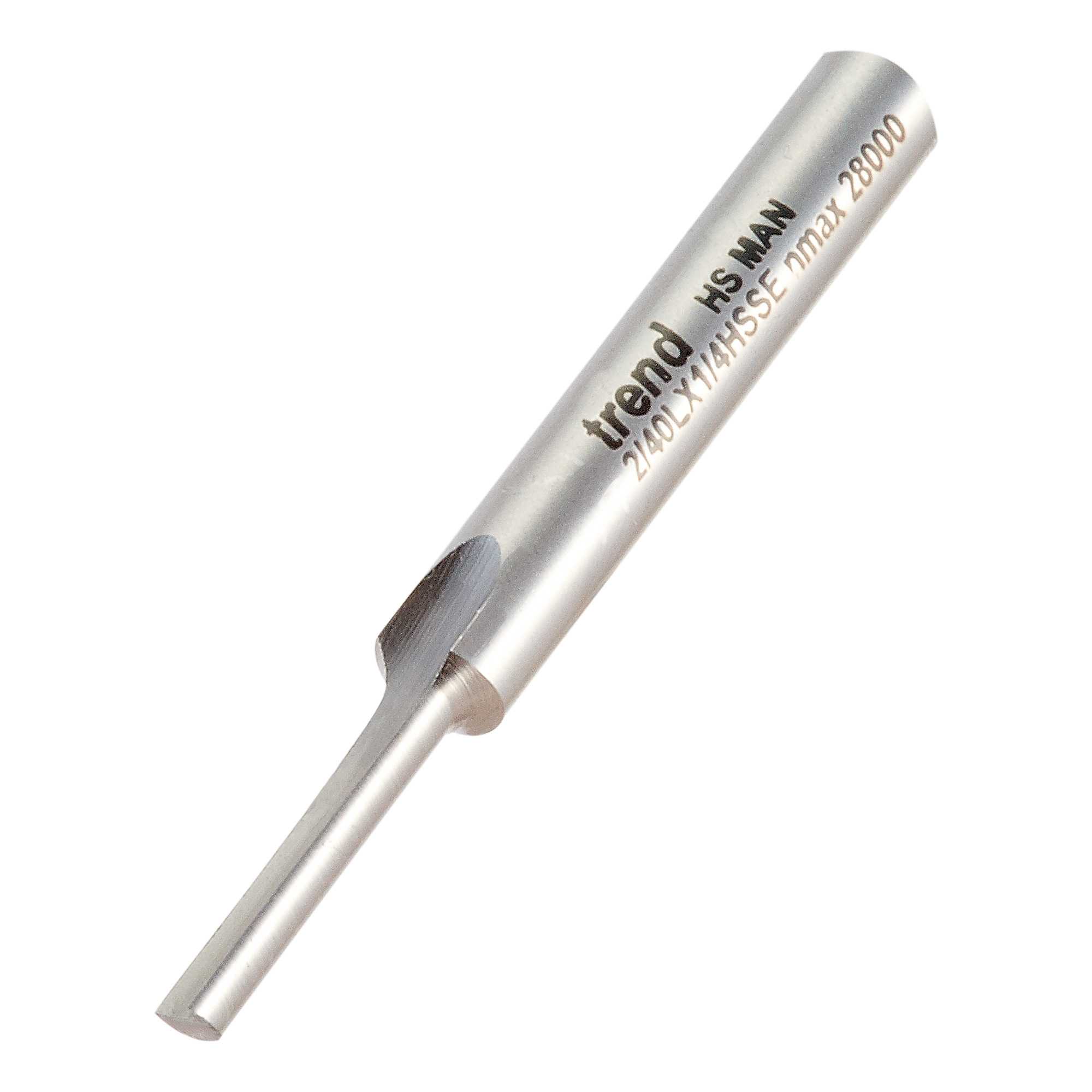 Trend 2/40LX1/4HSS Pocket cutter 4.8mm diameter