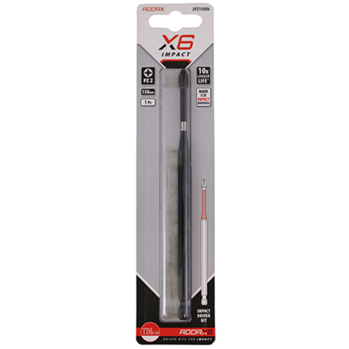 Addax PZ2 x 150mm Impact Quality Screwdriver Bit
