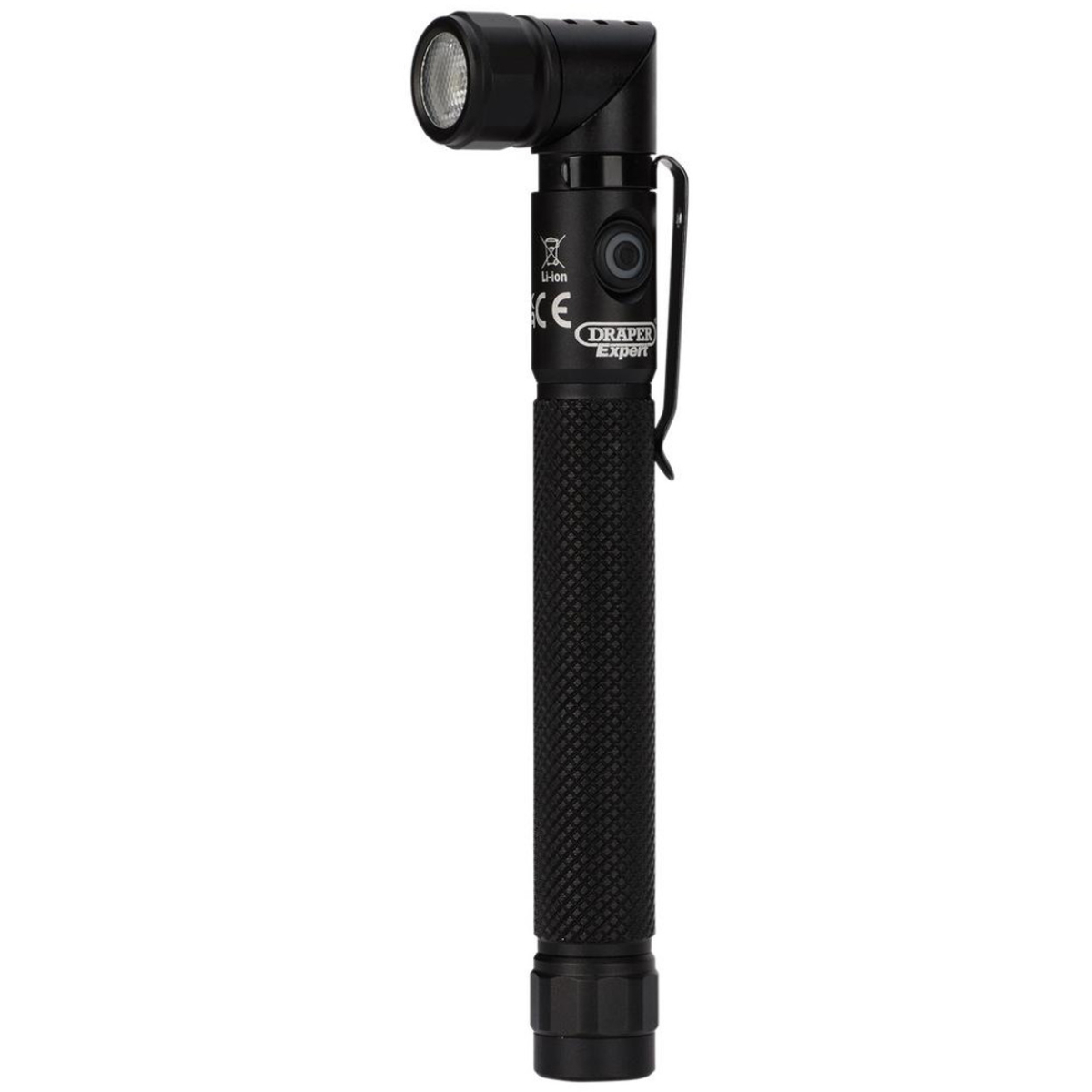 Draper 30986 Expert SMD LED USB Rechargeable 90° Adjustable Head Torch, 3.5W, 350 Lumens, USB-C Cable Supplied 