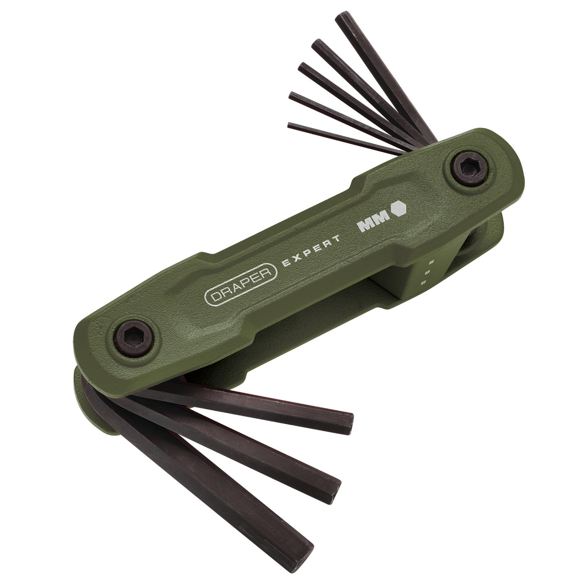 Draper 31109 8MFHKS Expert Metric Folding Hex Key Set (8 Piece)
