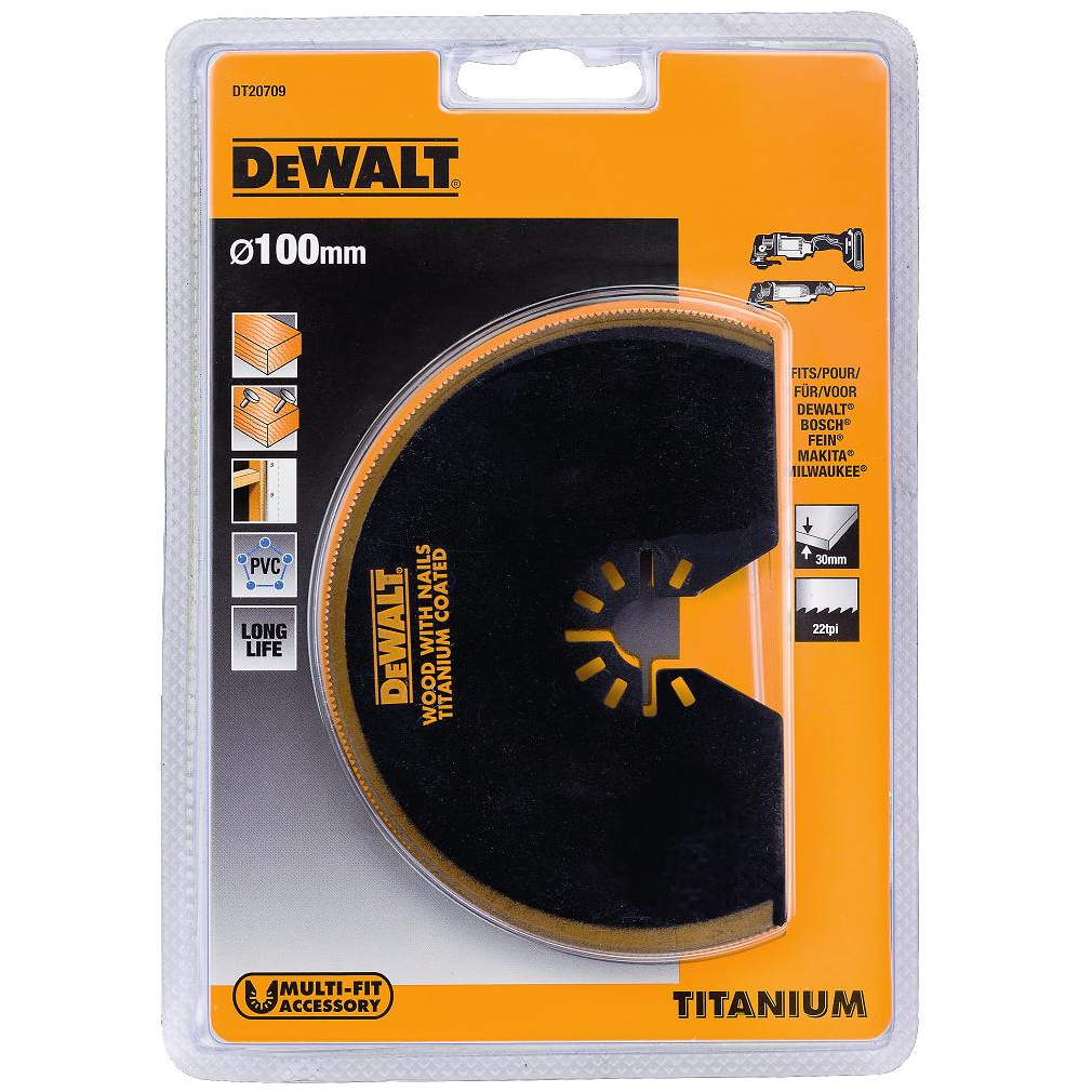Dewalt DT20709-QZ Titanium Semi Circle Multi Tool Blade 100mm