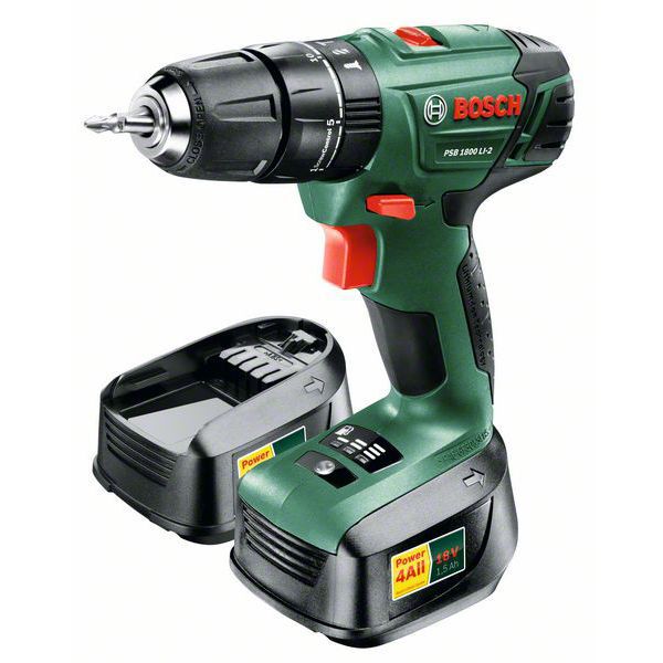 Bosch PSB1800LI-2 18V 2-Speed Combi Drill with 1x 1.5Ah Battery