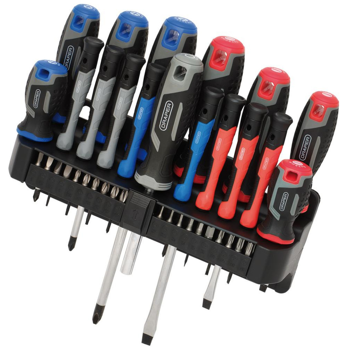 Draper 31672 Screwdriver Set With Wall Mountable Rack (37 Piece)
