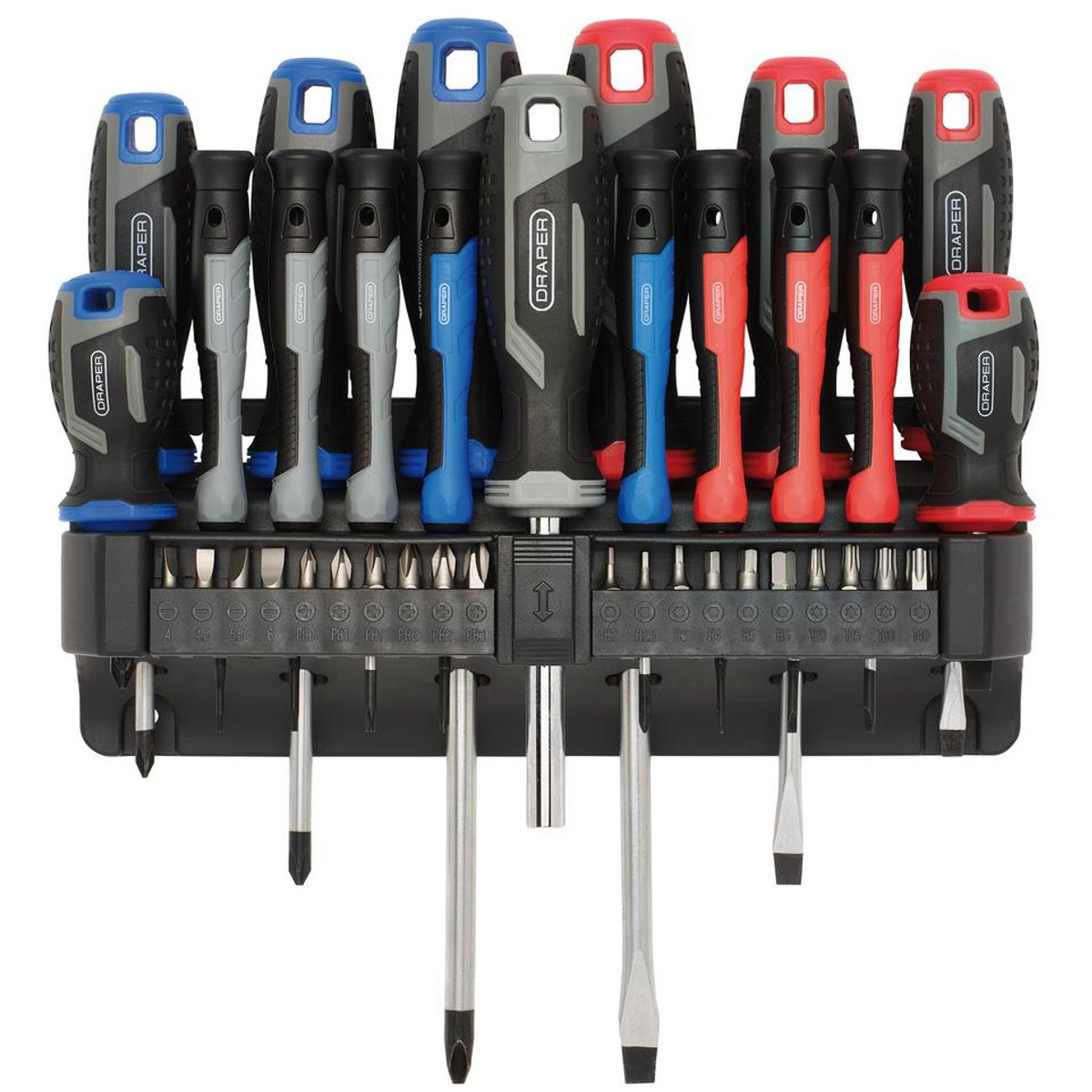 Draper 31672 Screwdriver Set With Wall Mountable Rack (37 Piece)