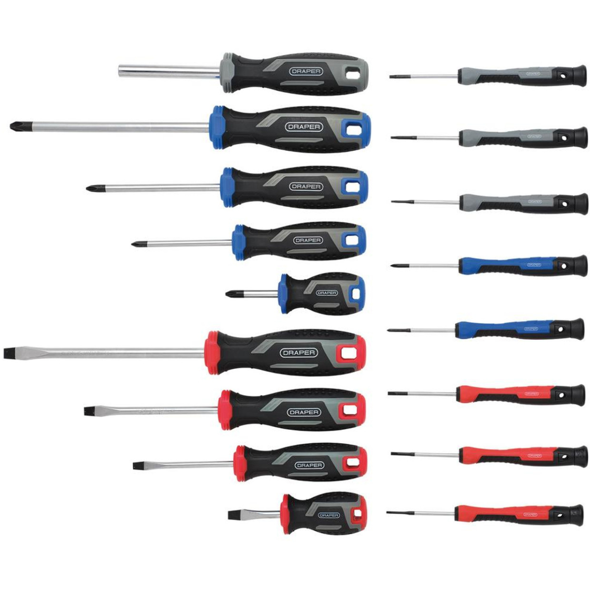 Draper 31672 Screwdriver Set With Wall Mountable Rack (37 Piece)