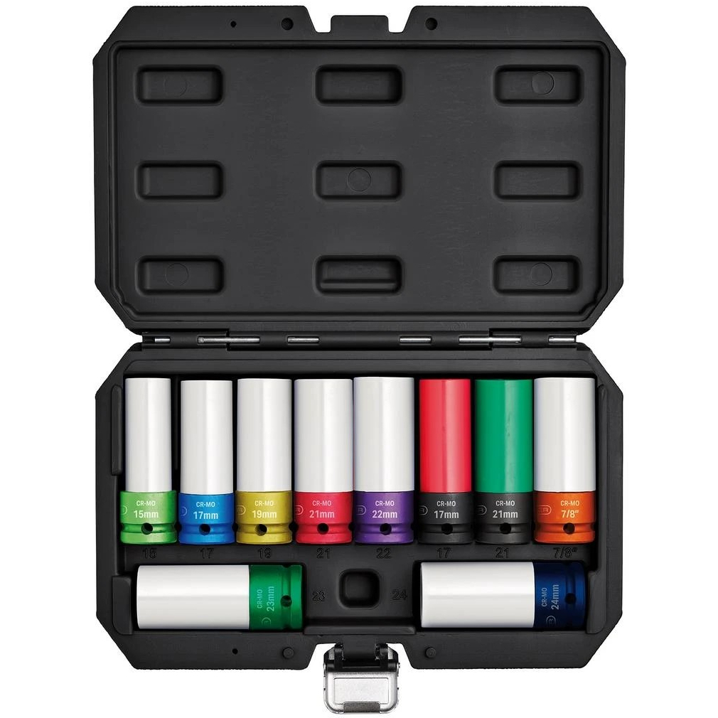Draper 31807  Alloy Wheel Nut Socket Set, 1/2" Sq. Dr. (10 Piece)