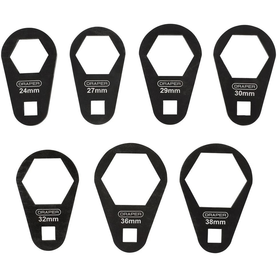 Draper 31814 Oil Filter Offset Wrench Set, 3/8" Sq. Dr., 6-Point (7 Piece)