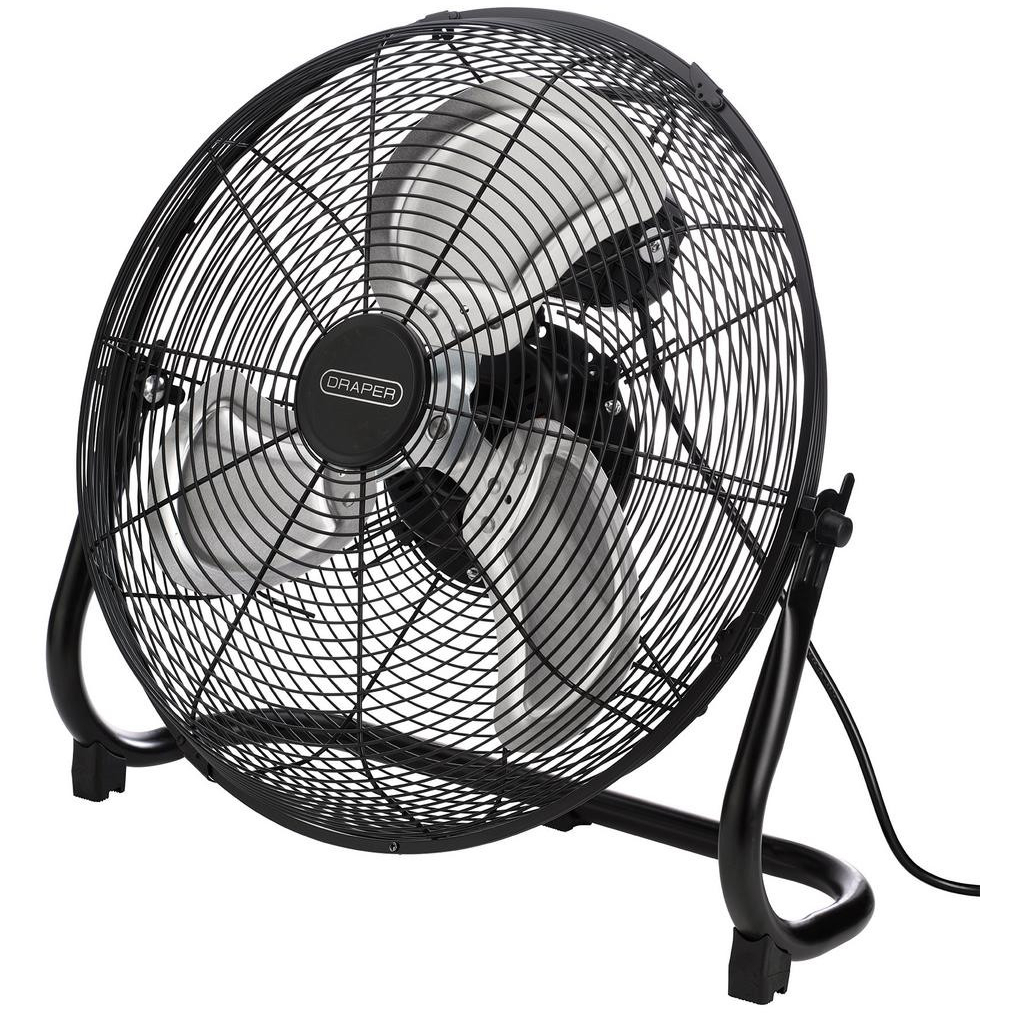 Draper 31854 230V High Velocity Floor Fan, 16"/400mm, 75W 