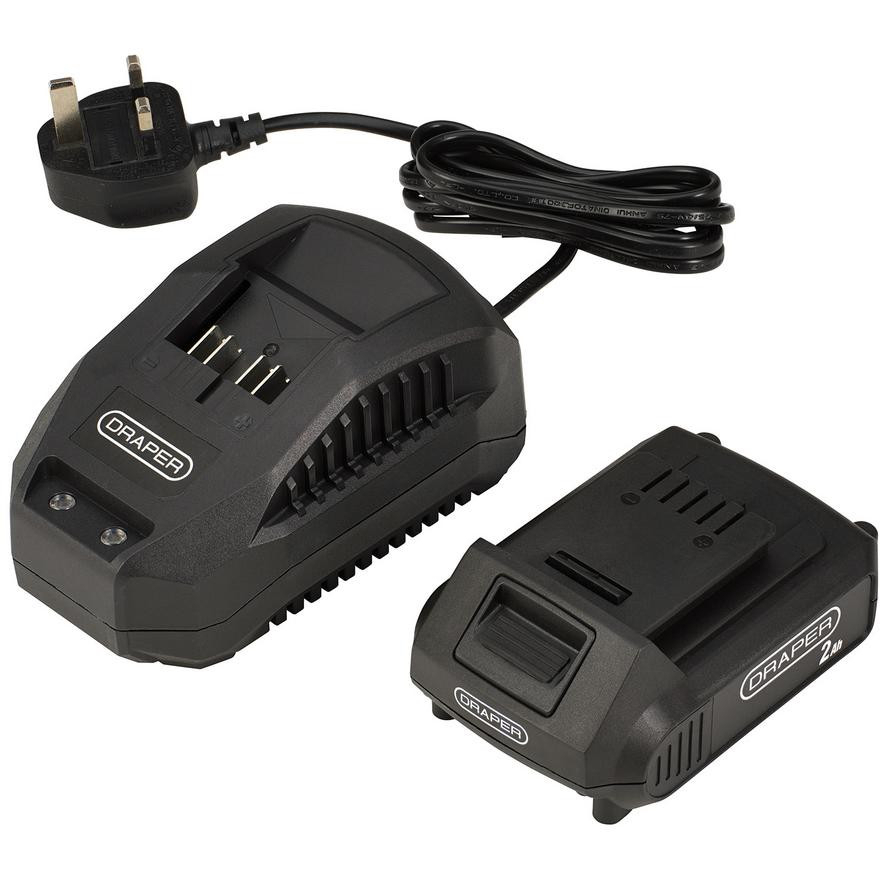 Draper 31865 18V Pole Hedge Trimmer With 1 x 2.0Ah Battery And 1 x Charger
