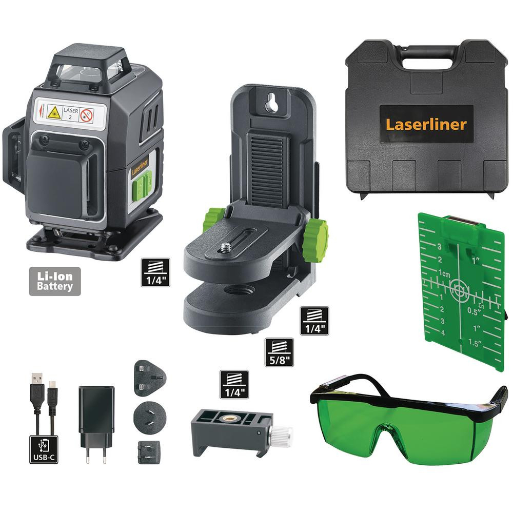 Laserliner 32166 036.705A PocketPlane-Laser 4G Three-Dimensional Laser