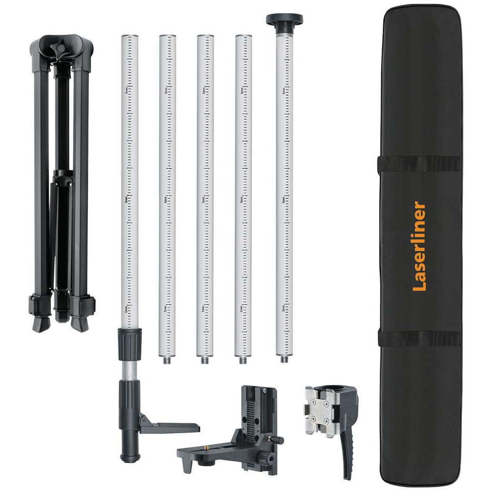 Laserliner 32180 090.125A TelePod Stand Telescopic Clamping Tripod, 330cm