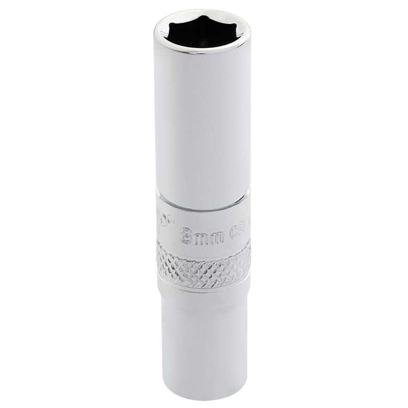 Draper 32675 BT-MM/B 1/4" Square Drive Hi Torq&#174; 6 Point Deep Socket (8mm)