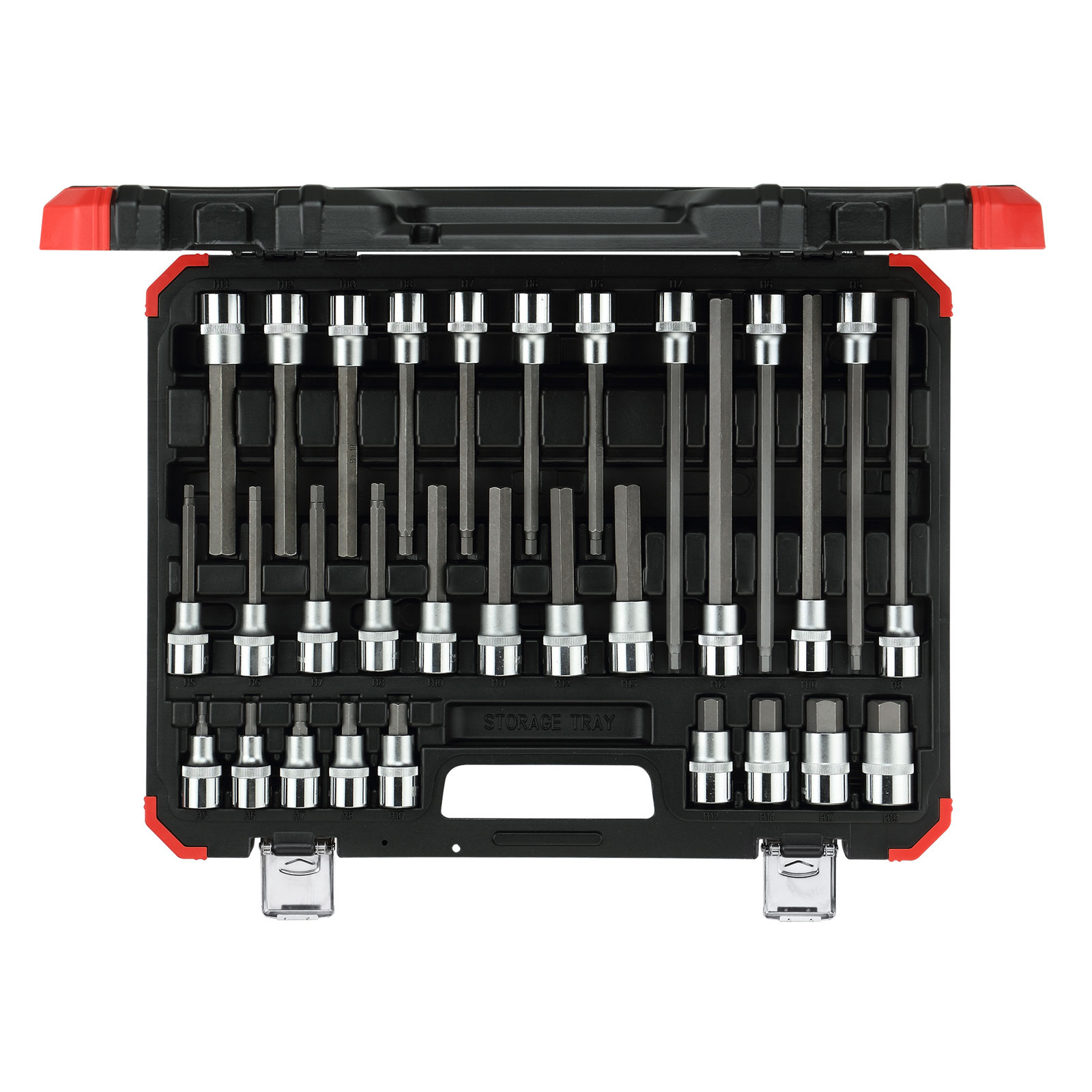 Gedore RED 3301573 1/2in Drive Hex Bit Socket Set 30 Piece