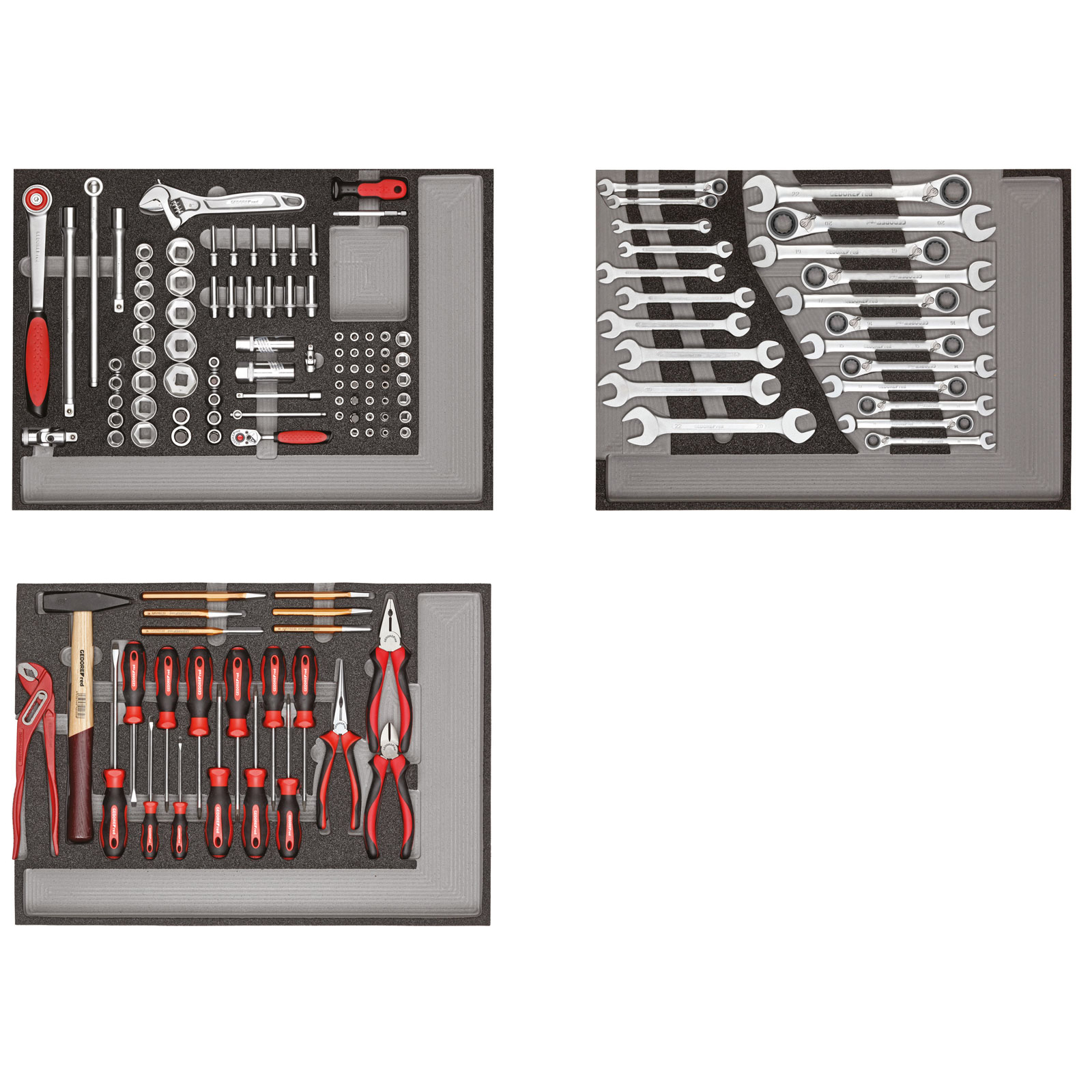 Gedore RED 3301679 Tool Set 3xCT-Modules 129 Piece