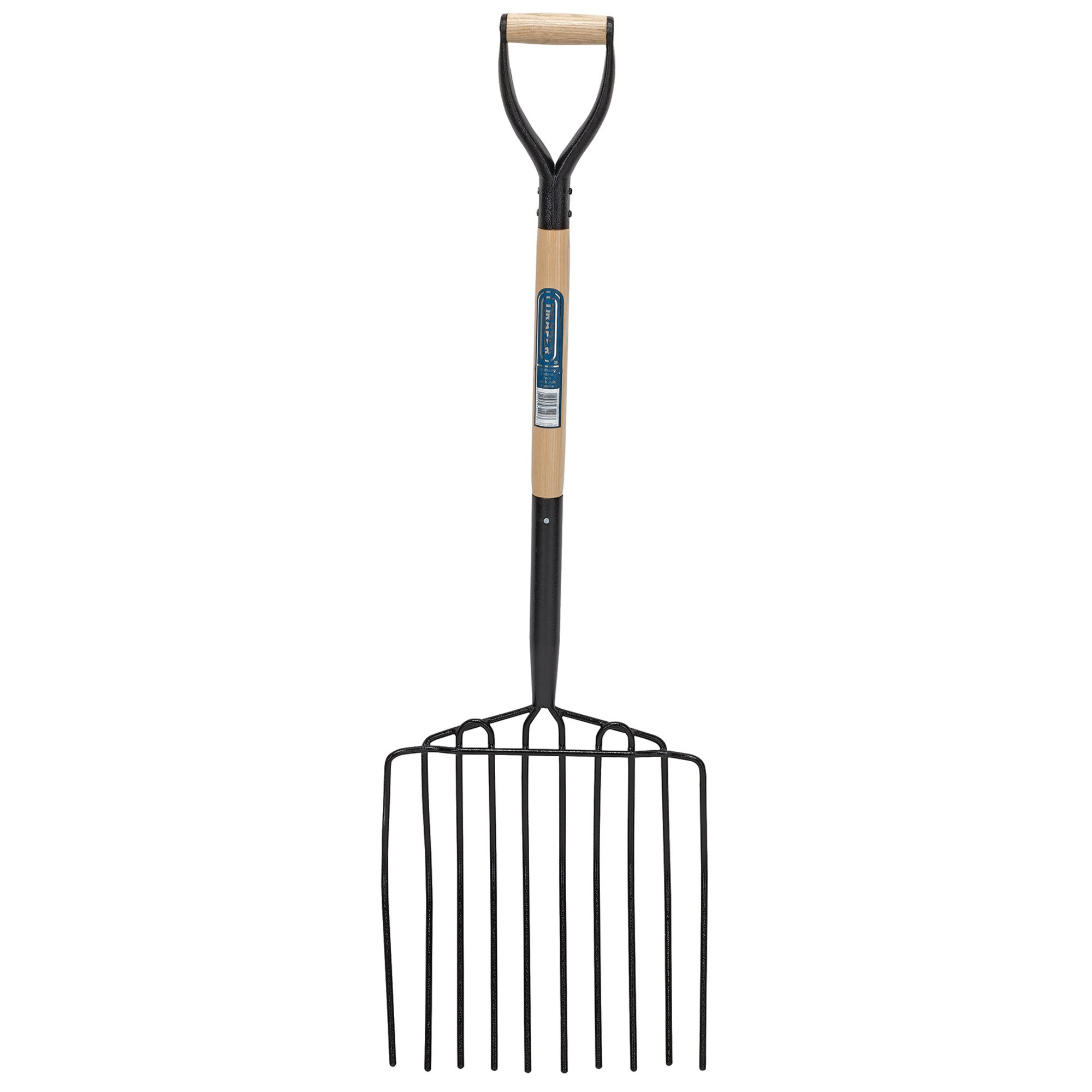 Draper 34227 10PPF 10 Prong Potato Fork with Wood Shaft and MYD Handle