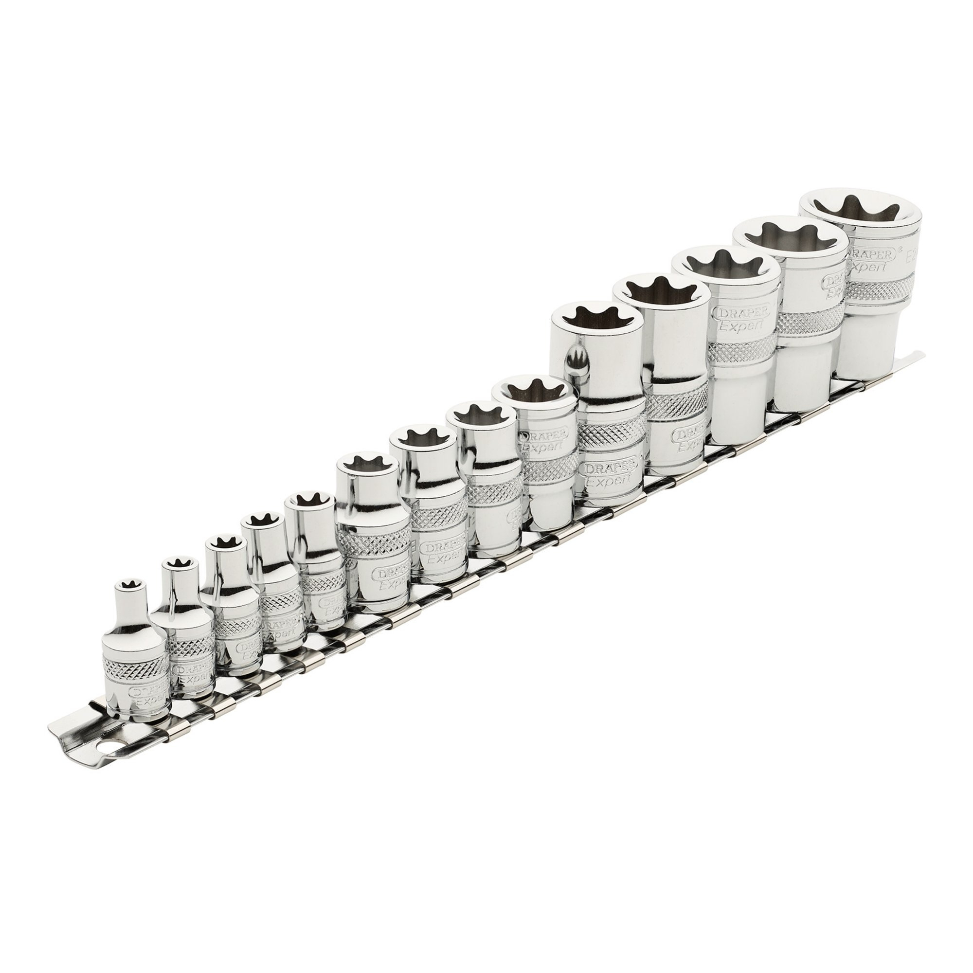Draper 34415 BDH14TX/B 1/4, 3/8, 1/2" Drive TX Star&#174; Socket Set (14 Piece)