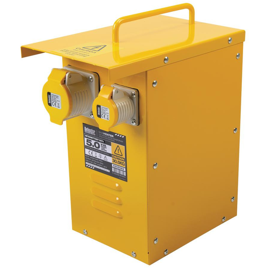 Defender 34929  110V 5kVA Metal Heater Transformer, 16A / 32A  E205062