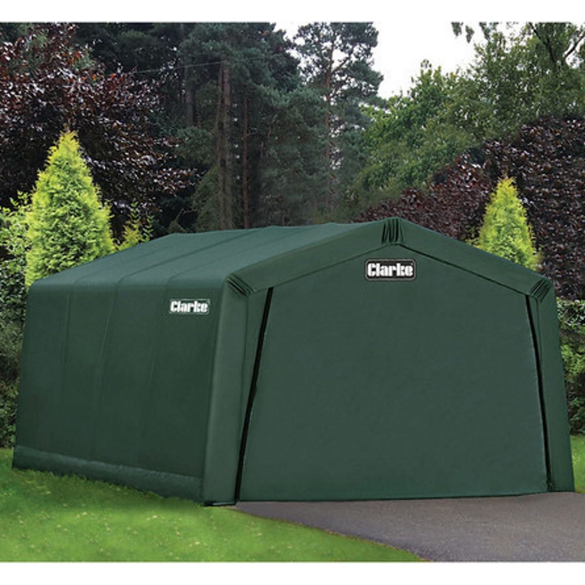 Clarke CIG81224 Heavy Duty Instant Garage Dark Green 7.3 X 3.7 X 2.5m 3503578