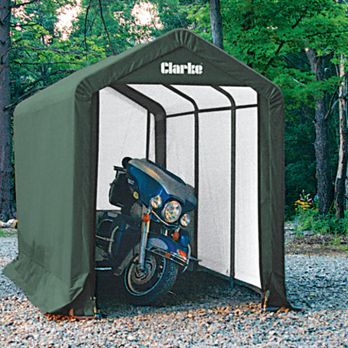 Clarke CIG81216 CIS8612 Motorcycle Shelter/Shed (3.7 X 2 X 2.4m) 3503580