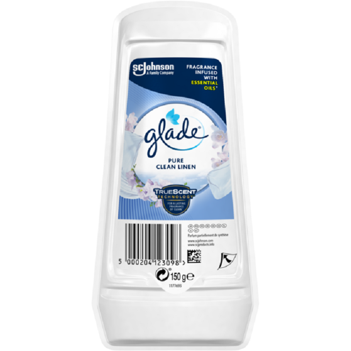 SCJohnson 358891 Glade® Gel Pure Clean Linen Solid gel air freshener (Case x 8  150g Pots)