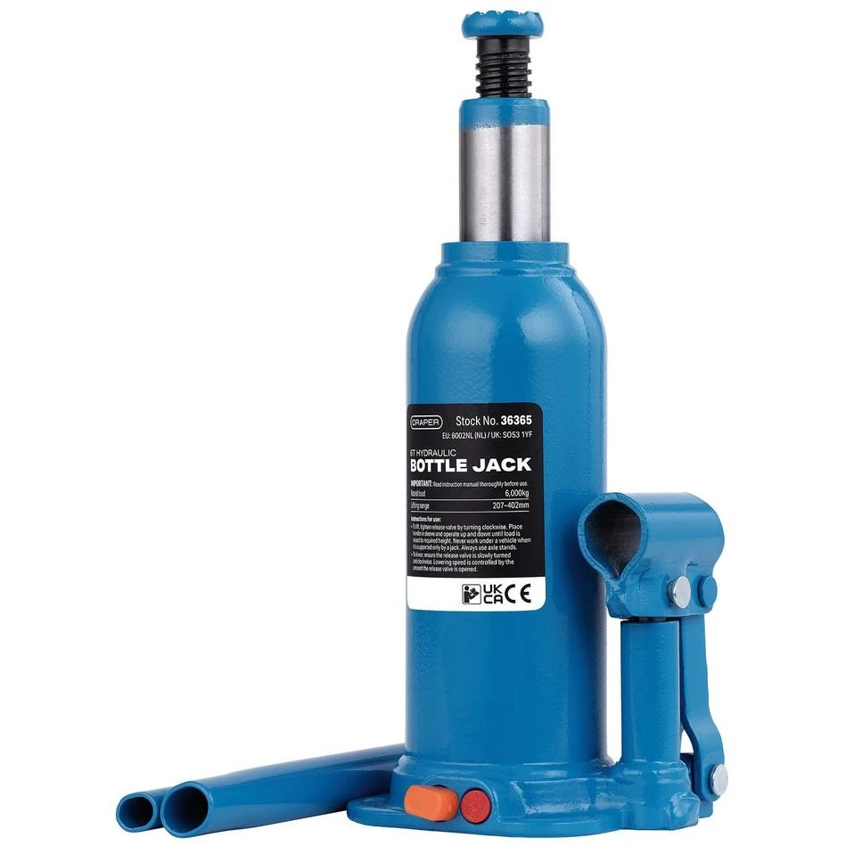 Draper 36365 Hydraulic Bottle Jack, 6 Tonne