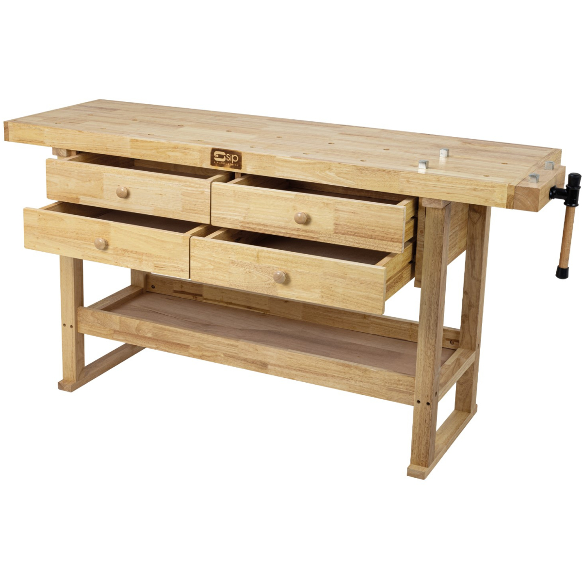 SIP 01460 Professional Hardwood 4-Drawer Workbench