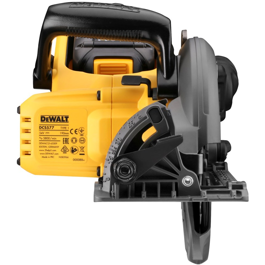 DeWalt DCS577T2-GB 54V XR Flexvolt High Torque Circular Saw with 2x 6.0Ah Batteries in Bag