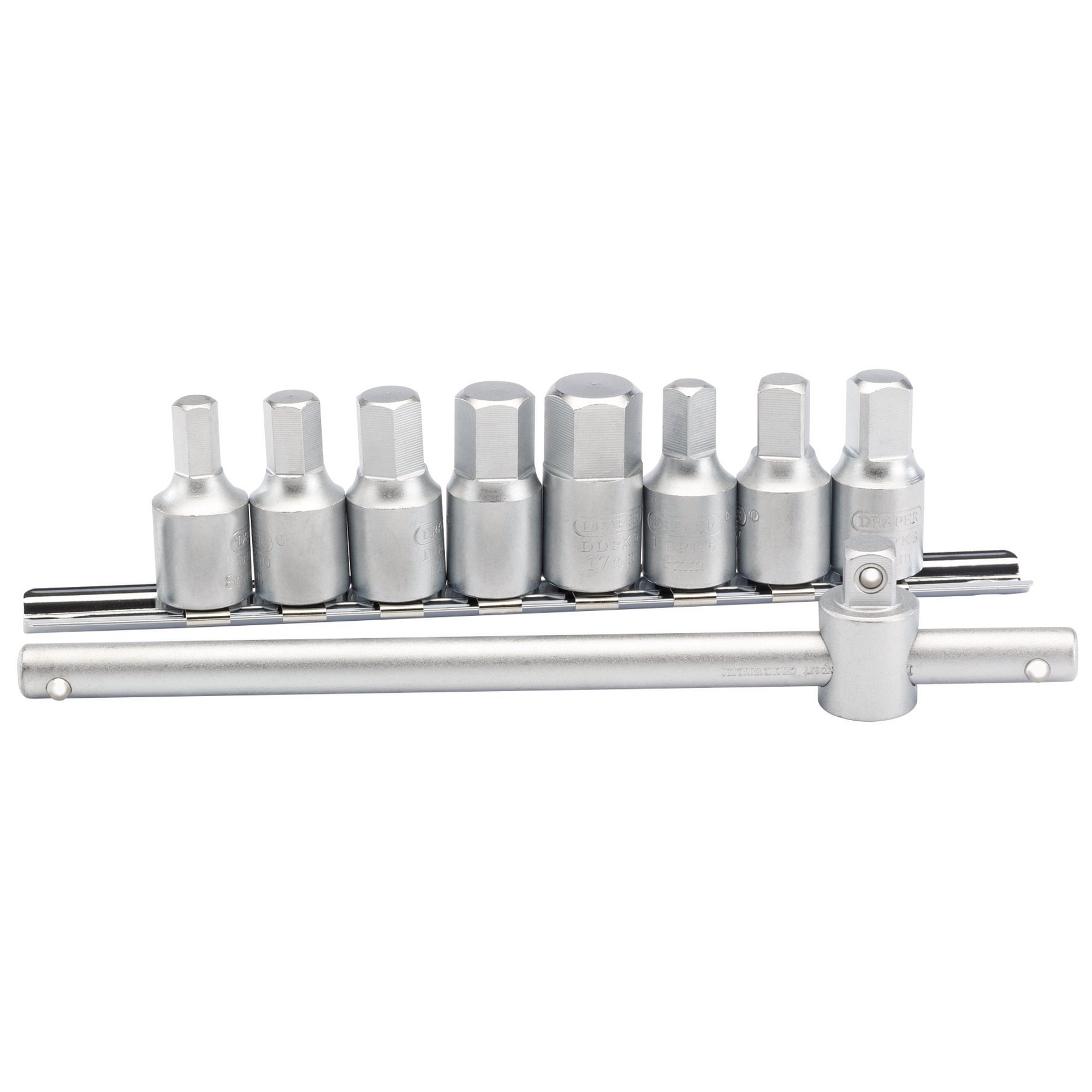 Draper 38329 DDPK/SET 10 Piece 3/8" Square Drive Drain Plug Key Set