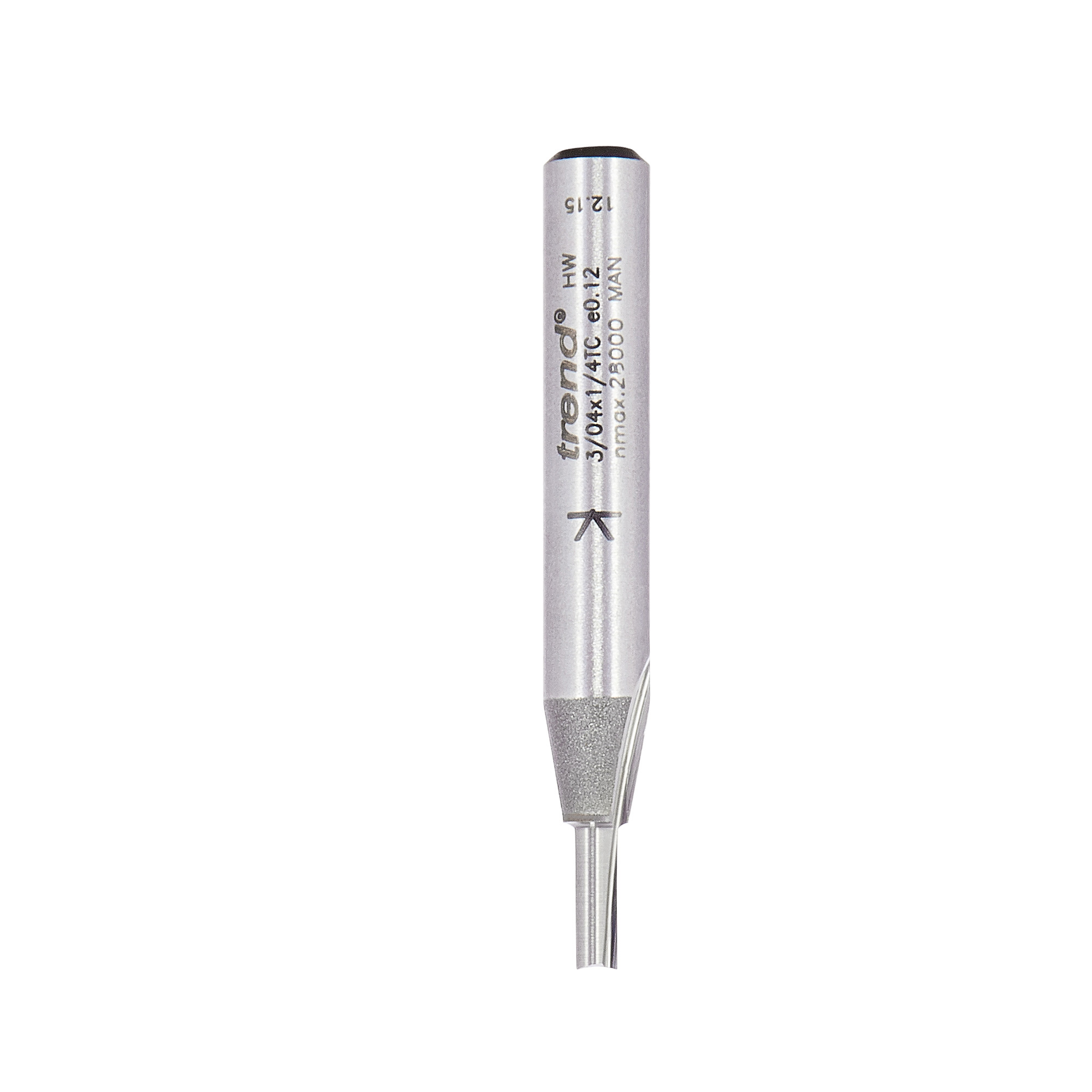 Trend 3/04X1/4TC Two flute cutter 2.5mm diameter