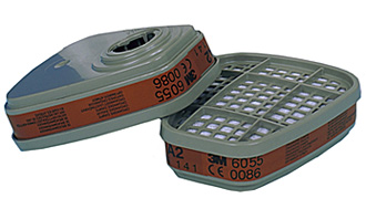 3M 6055 A2 Gas / Particulate Filter (Pair)