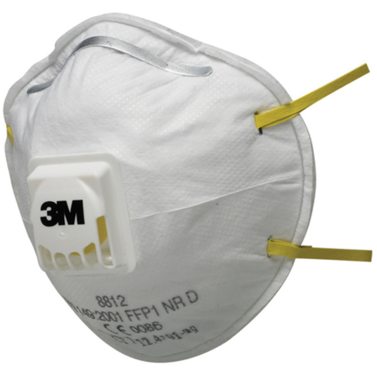 3M 8812 Valved Dust Respirator (box 10) 8812 FFP1